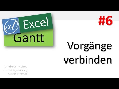 Excel - Projektplan in Gantt-Ansicht - Verbindungslinien setzen - Teil 6