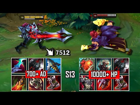 7000+ TRUE DAMAGE SETT vs AATROX SEASON 13 FULL BUILD FIGHTS & Best Pentakills!