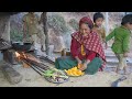 Village mother is cooking delicious food items || Nepali village