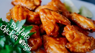 Baked Buffalo Chicken Wings w/ Blue Cheese Dipping Sauce
