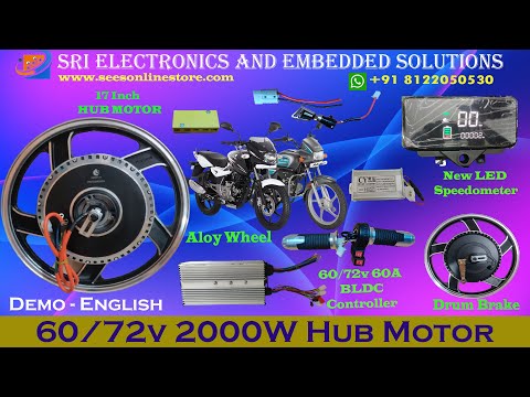 60/72 v 2000w - 17 inch alloy wheel - drum brake - hub motor...