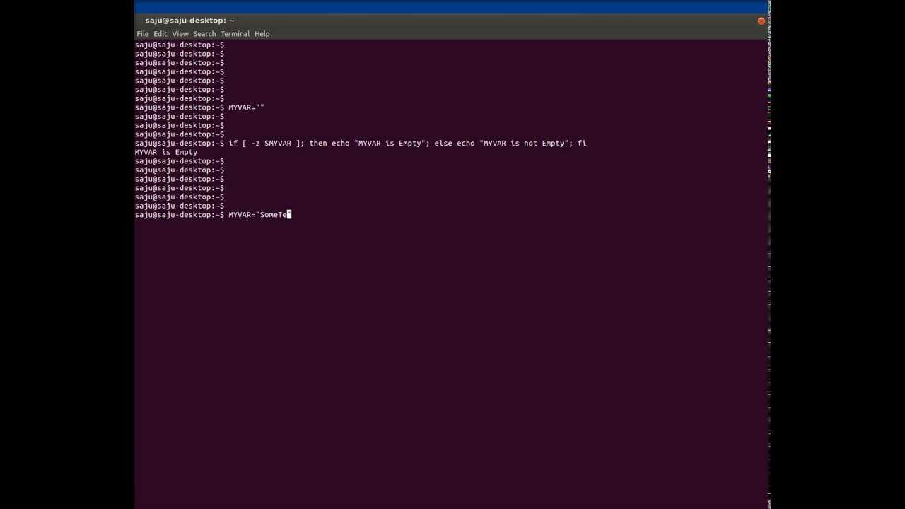 shellscript how to check whether a variable is empty or not