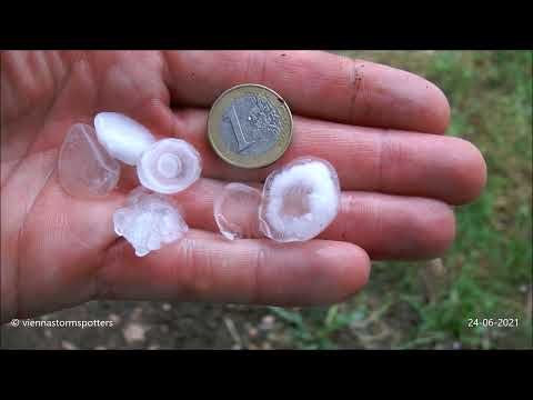 Hagelunwetter in Niederösterreich 24-06-2021 intense hailstorm timelapse