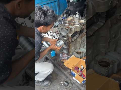 How to piston ring installation Cummins 4BT #shortsfeed #automobile #repair #clarence #car #ring #ok