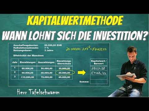 Kapitalwertmethode - Mithilfe des Barwertes eine Investition ganz einfach prüfen und bewerten!