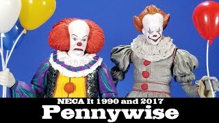 NECA It 1990 and 2017 Pennywise Action Figure Review
