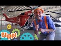 Blippi Explores A Firefighting Helicopter Learn Machines For Kids Educational Video For Toddlers