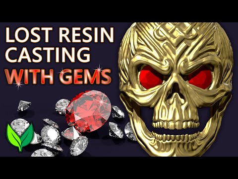 Metal Casting with Gemstones - a Lost Resin experiment by VOGMAN