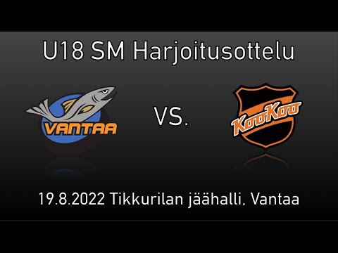 K-Vantaa vs. KooKoo, U18 SM Harjoitusottelu, 19.8.2022 Tikkurilan jäähalli, Vantaa (4-2)