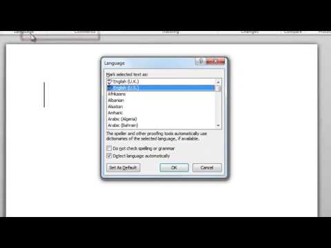 How to Change Microsoft Word 2010 Language