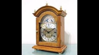 Sold! HERMLE Mantel Clock Vintage Wind Up MOONPHASE Finish Very Rare Model Restored 8 Days Winding