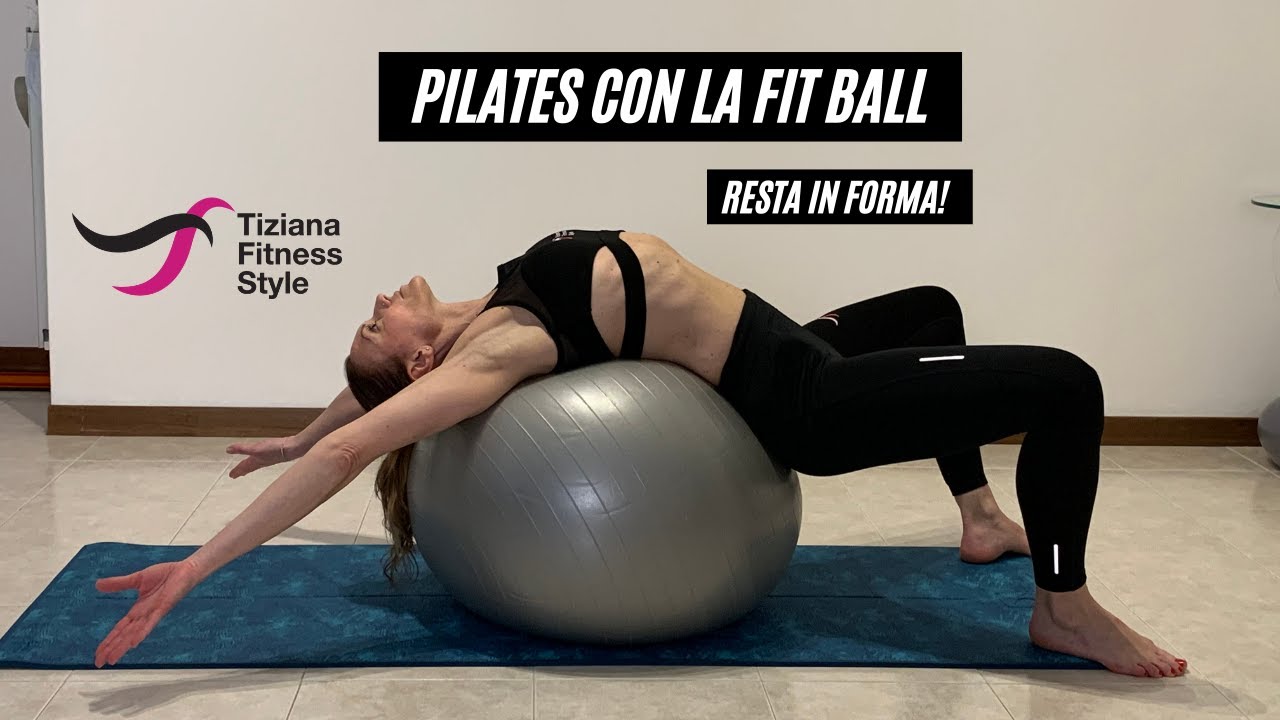 Lezioni di PILATES in italiano con la fit ball Addominali e glutei
