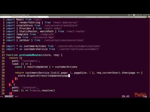 Redux – End to End Preloading Data with Server Side Rendering | packtpub com