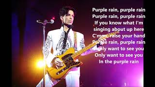 PRINCE  - Purple rain - clear version w/ lyrics