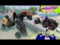 Monster Jam INSANE Racing, Freestyle and High Speed Jumps #19 | BeamNG Drive | Grave Digger