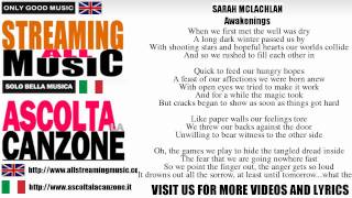 Sarah McLachlan - Awakenings (Lyrics / Testo)