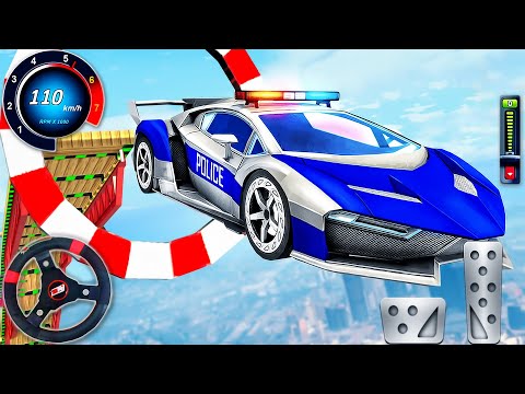 Police Car Mega Ramp Racing Simulator - Impossible Stunts Car Driving - Android GamePlay