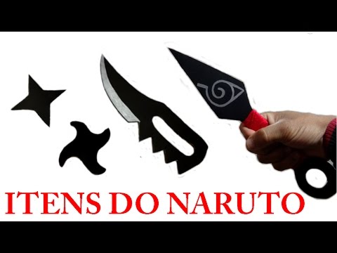 Como fazer  Kit de Itens do Naruto de Papelão