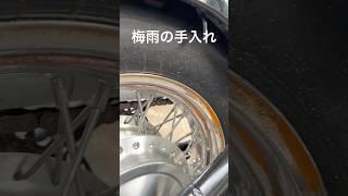 梅雨で錆びたバイクのホイールを手入れしてみた｜手遅れになる前に軽く錆び取り剤 #スティード400 #steed400 #アメリカンバイク  #メンテナンス #洗車 #洗車グッズ #メッキ #ホイール