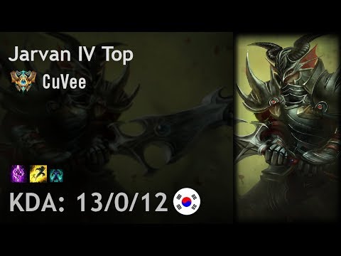 Jarvan IV Top vs Irelia - CuVee - KR Challenger Patch 7.16