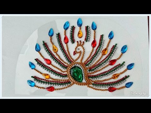 Peacock Kundan Rangoli