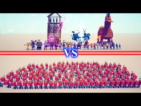 HIDDEN UNITS Team vs PRESENT ELF Team - Totally Accurate Battle Simulator TABS