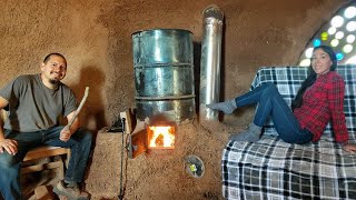 Free Heat All Winter! (This Runs On Sticks And Scrap Wood)