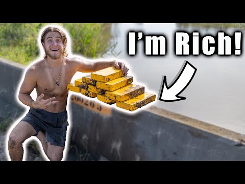 I'm Rich! 10 Gold Bars While Magnet Fishing
