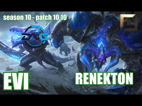 【韓国サーバー/GM】DFM EVI レネクトン(Renekton) VS ウーコン(Wukong) TOP - Patch10.10 KR Ranked【LoL】