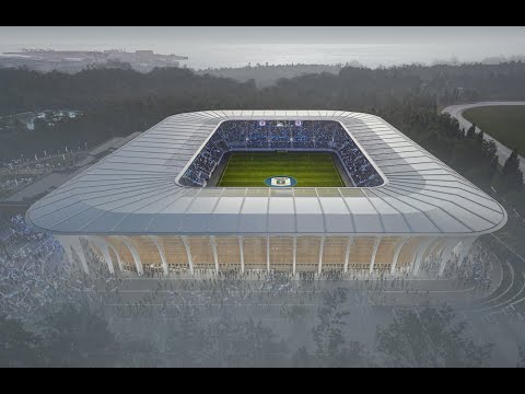 Fremtidens fodboldstadion i skoven