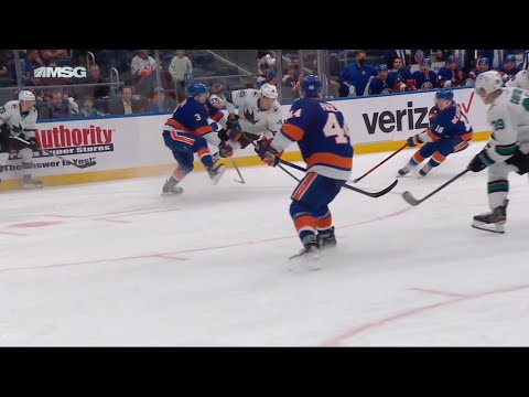 Adam Pelech Knee On Knee Collision With Timo Meier