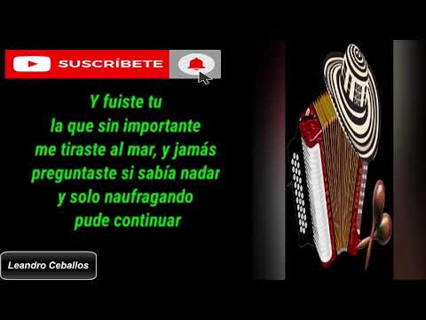 Me Tiraste Al Mar - Los Diablitos (LETRA) Vallenato Romántico
