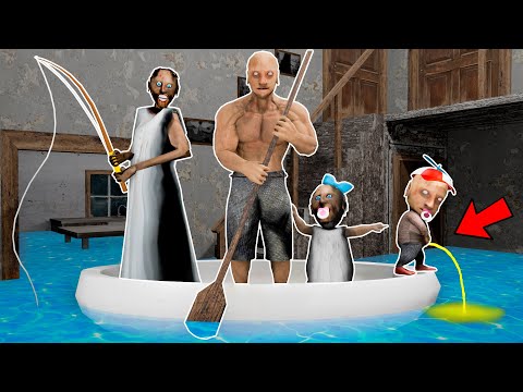 Granny x Grandpa Family Flooded Granny House | Funny Animation