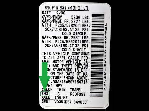 How to Find Your NISSAN Paint Code