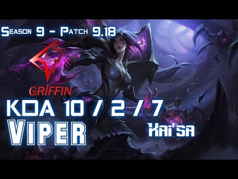 GRF Viper KAI'SA vs LUCIAN ADC - Patch 9.18 KR Ranked