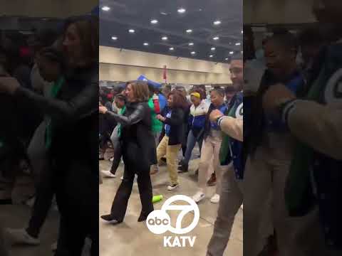 Arkansas morning meteorologist and anchor have dance off with hundreds of high school students