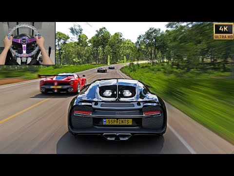 1480HP Bugatti Chiron VS Hypercars! | Forza Horizon 5 Steering Wheel Gameplay