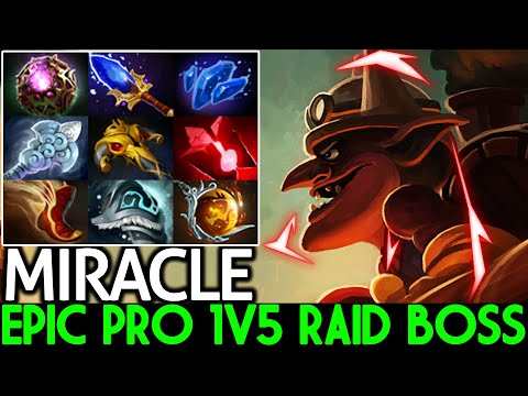 MIRACLE [Timbersaw] Epic Pro Mid 1v5 Raid Boss Late Game Dota 2