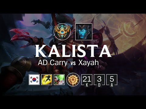Kalista AD Carry vs Xayah - KR Challenger Patch 8.9