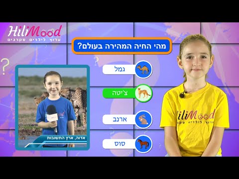 הילימוד - חידון "ארץ התשובות" - חיות | חידון חינוכי לילדים