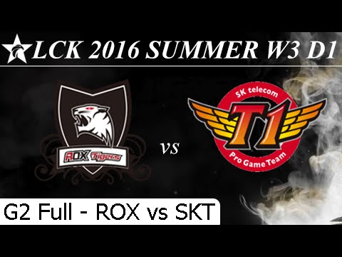 ROX vs SKT Game 2 Full + Total Damage - LCK Summer 2016 W3D1M1 Rox Tigers vs SK Telecom T1