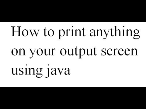 Java Programming Tutorial 2 Print Anything On Output Screen Using Java