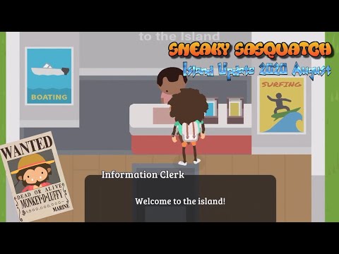 Sneaky Sasquatch News - Island Update 2020 August [Dinsun Video]