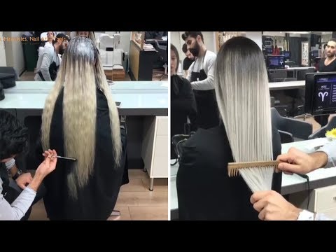 NEW Hair Color Transformation 2018 - Amazing Long Hair Cutting!