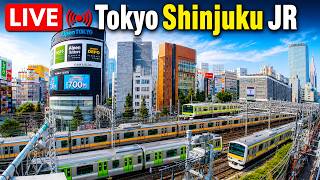 LIVE 🔴 24/7 🚆 Tokyo Shinjuku JR || Japan Railways 🚆 LIVE Train Traffic Camera #japan #train #railway