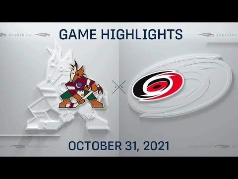 NHL Highlights | Coyotes vs. Hurricanes - Oct. 31, 2021