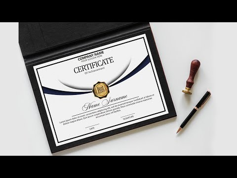 How to Academic Certificate Design in Adobe Photoshop Make a Certificate Vertex Graphic