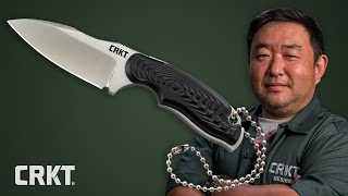 Нож с фиксированным клинком CRKT Civet™ Drop Point, сталь 8Cr13MOV, рукоять Термопластик GRN