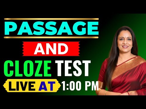 Passage and cloze Test | Eduquity Pattern | Rani Ma'am