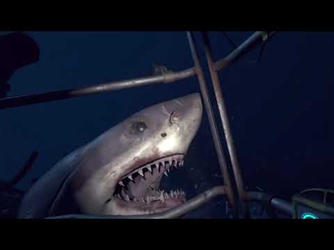 Crazy Shark Attack Under Water Cage - Great White - Ocean Descent - PSVR - PS4 Pro